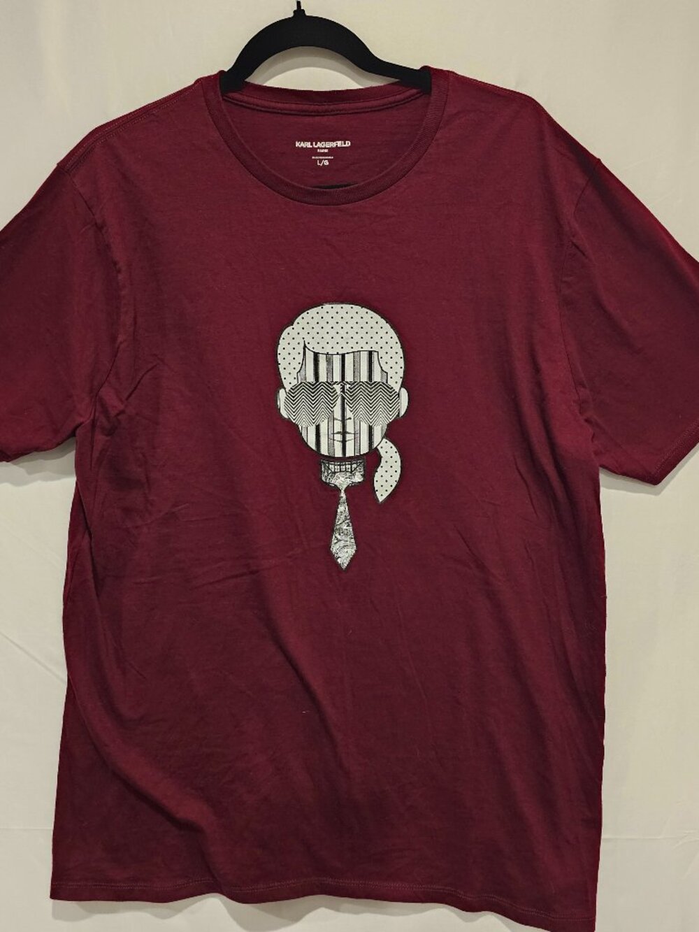 Karl Lagerfeld Paris Men's Graphic T Shirt Geometric Size L Designer
